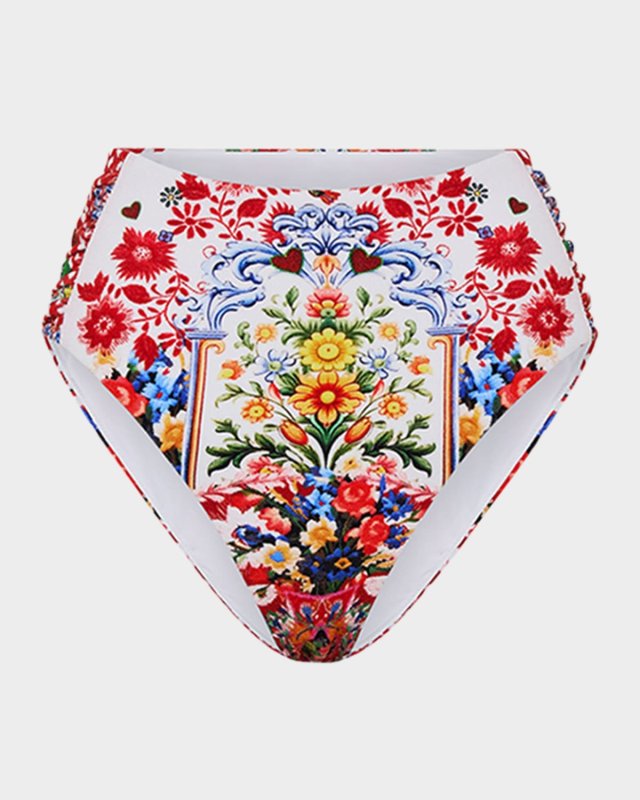 Faith, Luck & Justice Ruched Side Bikini Bottoms